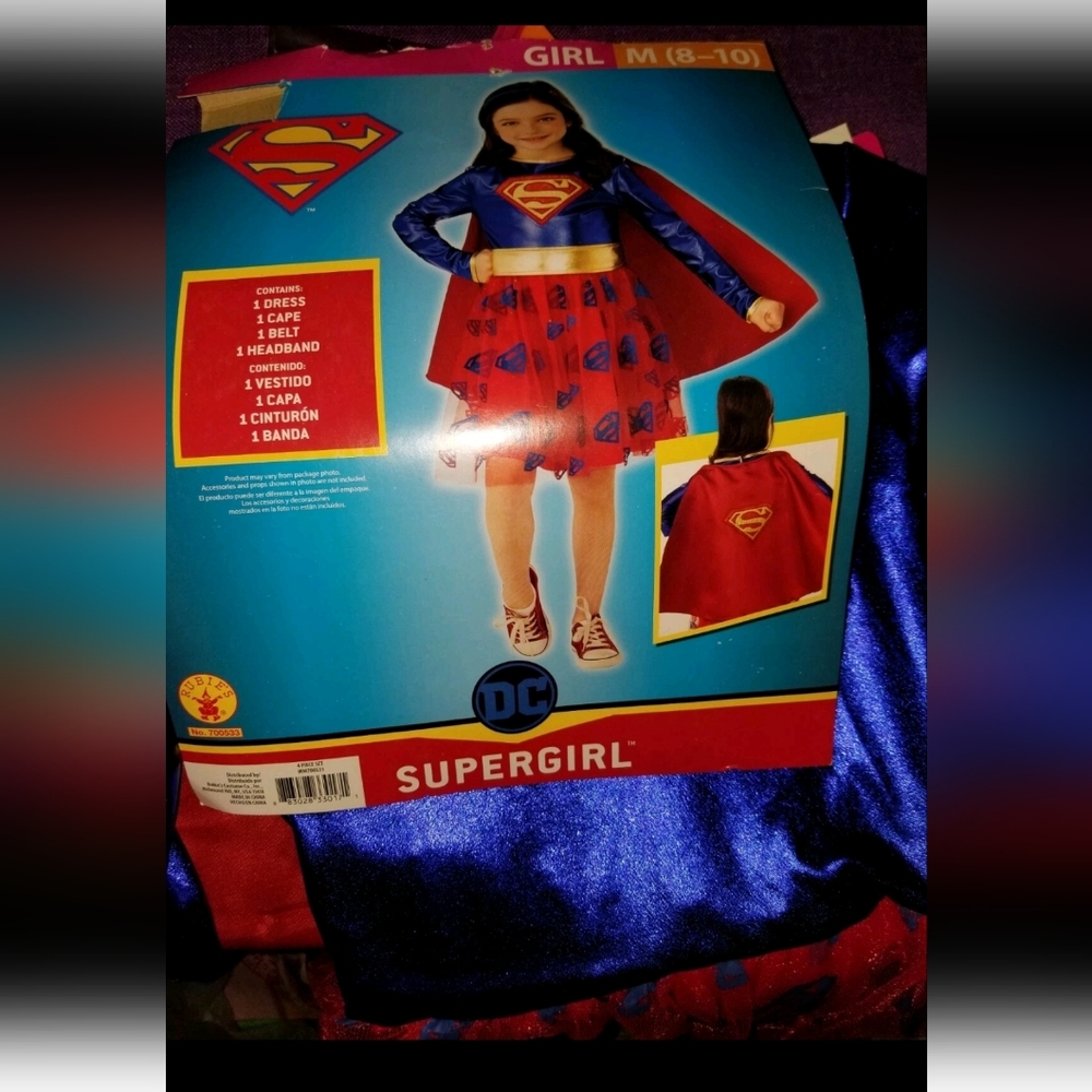 DC Supergirl Costume for Kids - Blue and Red